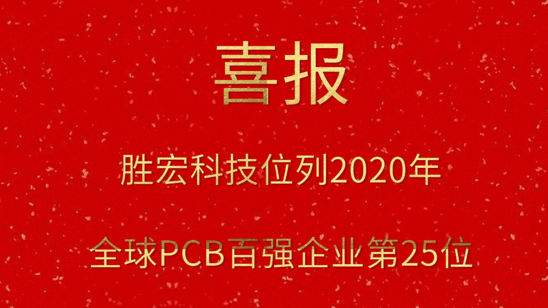 金年會科技位列2020年全球PCB百強(qiáng)企業(yè)第25位